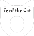 rendering of CAD file of the front layer of the Feed the Cat puzzle